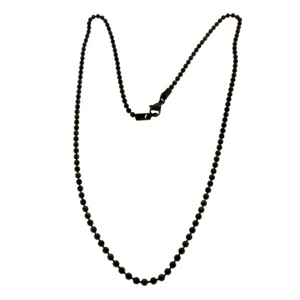 COLLAR CADENA DE BOLAS DE ACERO NEGRO