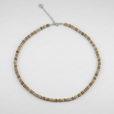 COLLAR DE ACERO Y PIEDRAS PAESINAS