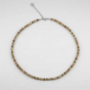 COLLAR DE ACERO Y PIEDRAS PAESINAS