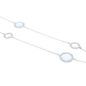 COLLAR KARAMEL CRISTAL AZUL - BLANCO