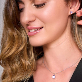 PENDIENTES AVA PEQUEÑOS LILAS