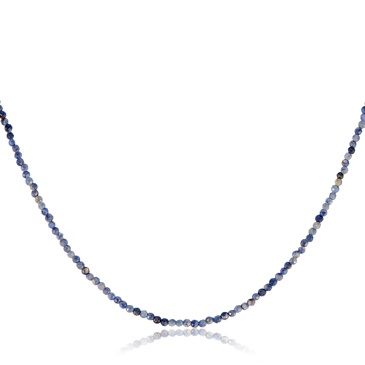 BLUE SAPPHIRE NECKLACE WITH SILVER CLASP