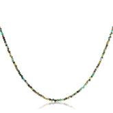 TURQUOISE NECKLACE WITH SILVER CLASP