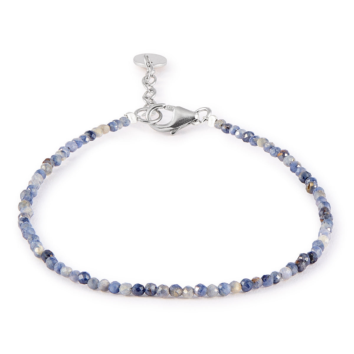 SAPPHIRE BRACELET WITH SILVER CLASP