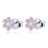 PENDIENTES MINI FLOR ESMALTADA