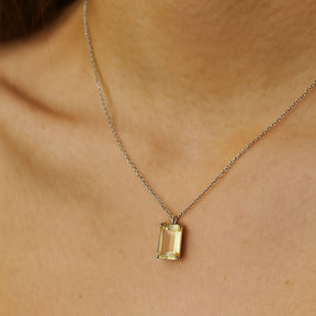 COLGANTE DE PLATA MARLENE AMARILLO