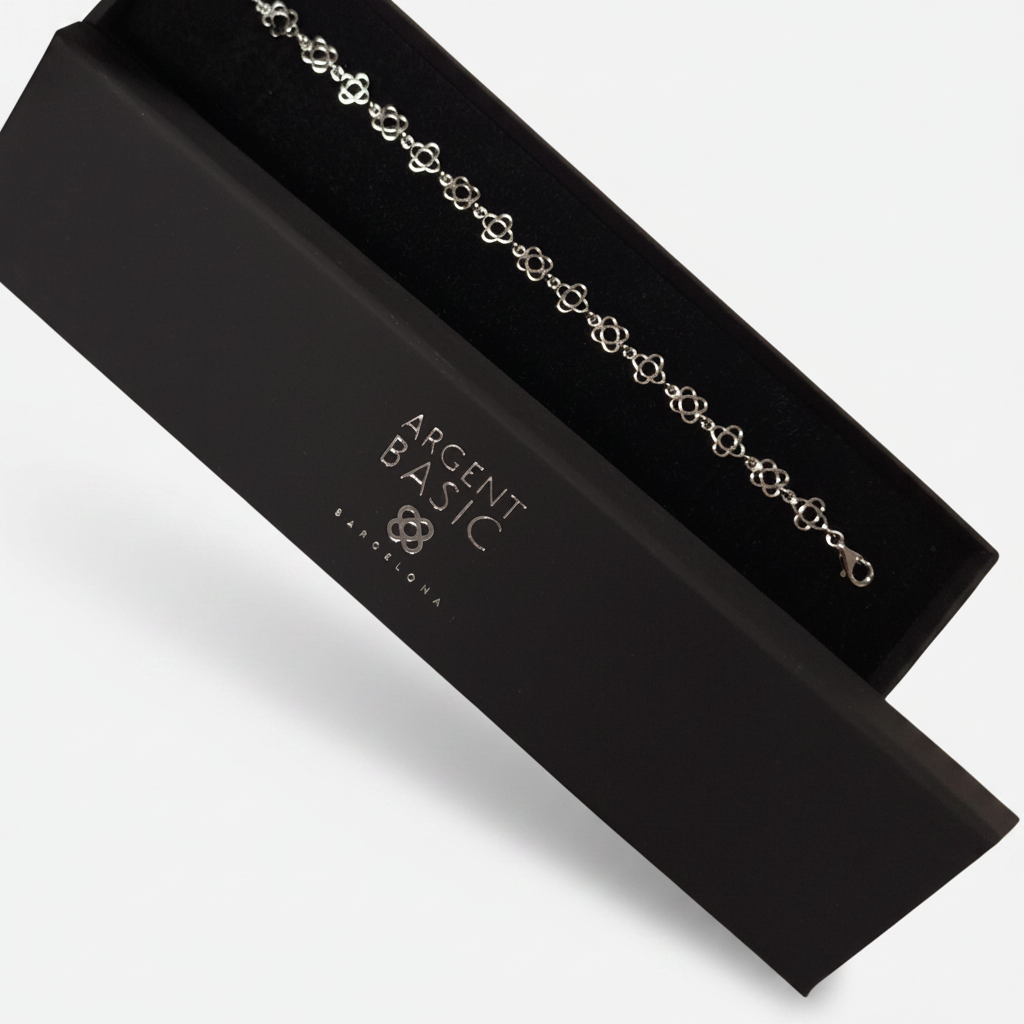 SILVER BARCELONA FLOWER BRACELET