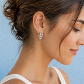 PENDIENTES AROS CALADOS FLOR  DE BARCELONA