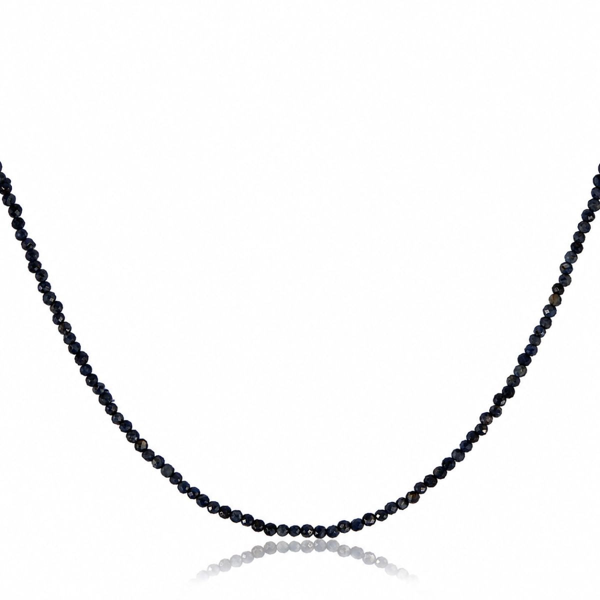 BLUE SAPPHIRE NECKLACE WITH SILVER CLASP