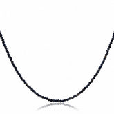 BLUE SAPPHIRE NECKLACE WITH SILVER CLASP