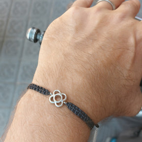 BRACELET HOMME FLEUR DE BARCELONE MACRAMÉ