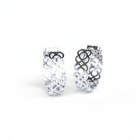 PENDIENTES AROS CALADOS FLOR  DE BARCELONA
