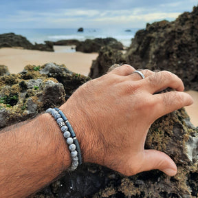 BRAÇALET DE JASPI I PLATA