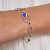 SILVER BRACELET WITH BLUE CALZEDONIA