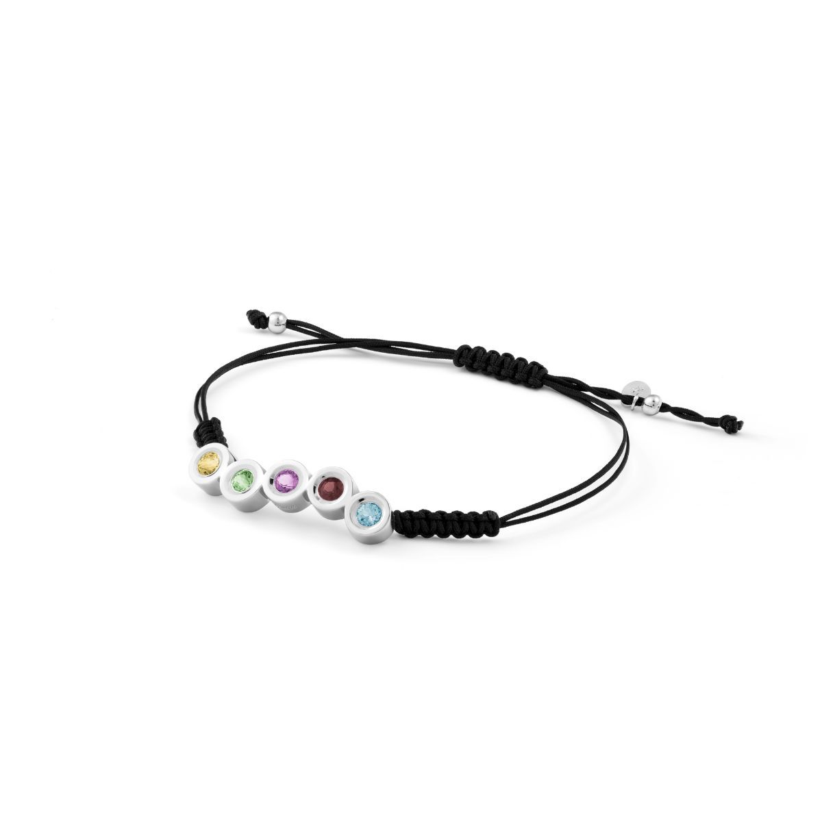 SILVER AND NATURAL STONES BRACELET