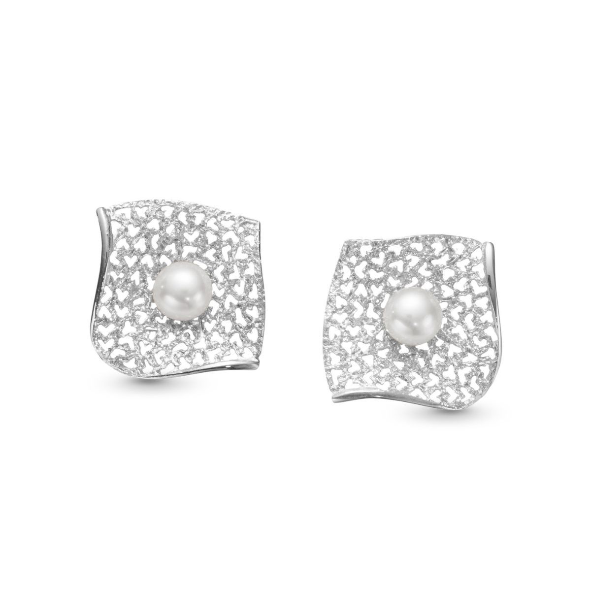FEDRA SQUARE EARRINGS WITH PEARL