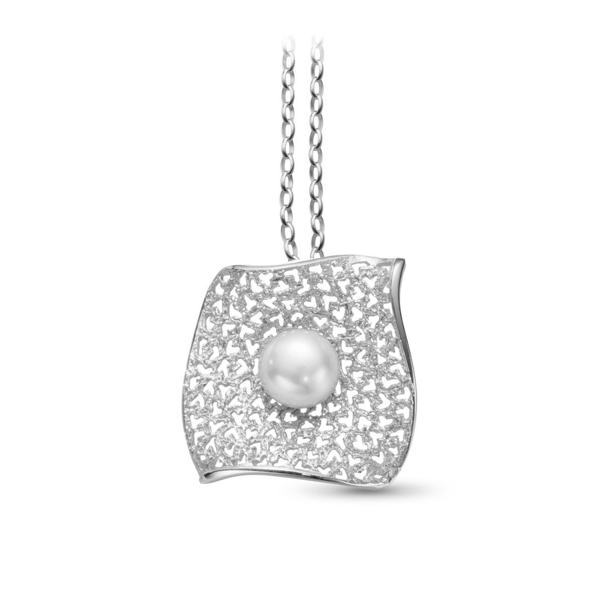 SQUARE FEDRA PENDANT WITH PEARL