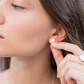 PENDIENTES GOA PLATA Y PERLA