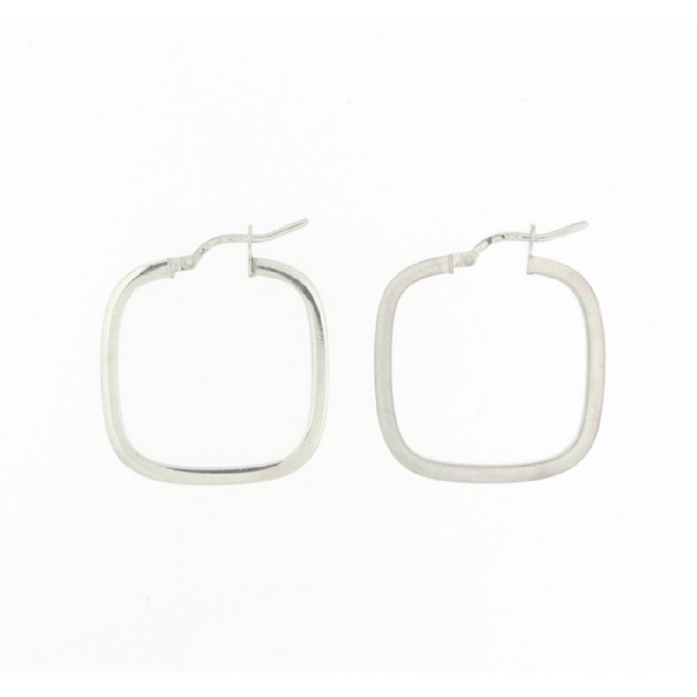 2X2 SILVER SQUARE HOOPS