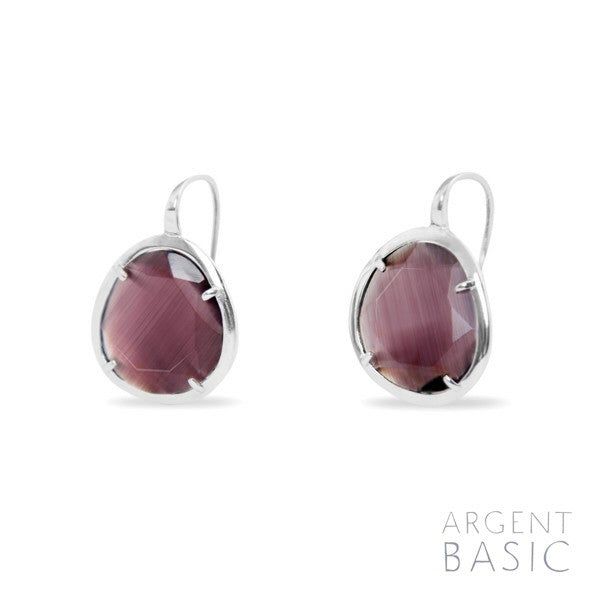 PENDIENTES GANCHO COLORS CRISTAL PURPURA