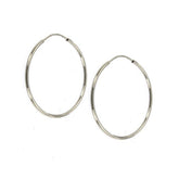 SILVER HOOP EARRINGS 30MM. Ø