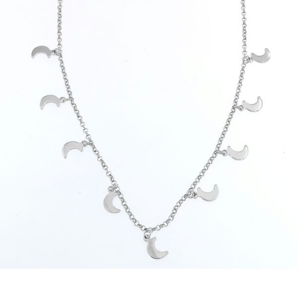 SILVER MOONS NECKLACE