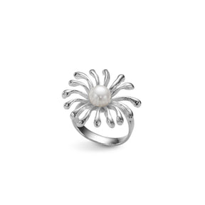 ANEMONE RING WITH PEARL