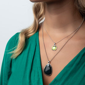 COLGANTE ZINNIA OVAL VERDE OSCURO