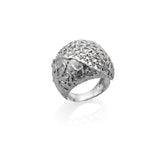 TWO SILVER TEXTURES RING