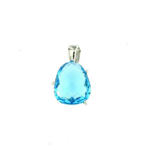 COLGANTE CAPRI PLATA Y CRISTAL AZUL TURQUESA