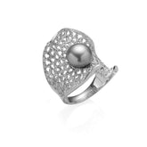 FEDRA RING WITH GRAY PEARL