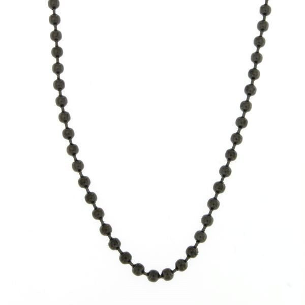 BLACK STEEL BALL CHAIN ​​NECKLACE
