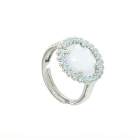 ANILLO PEQUEÑO KARAMEL CRISTAL AZUL