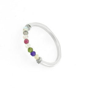 MULTICOLORED RING WITH NATURAL STONES