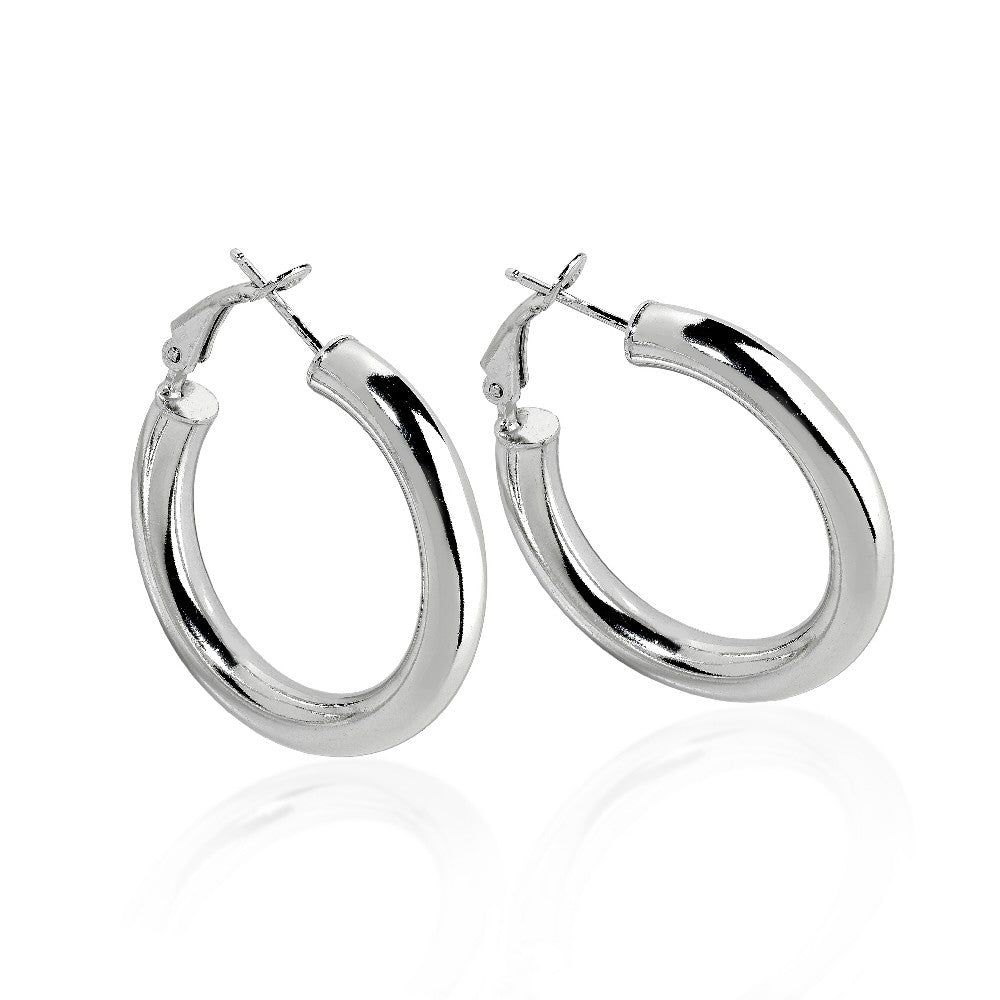 THICK SILVER EARRINGS