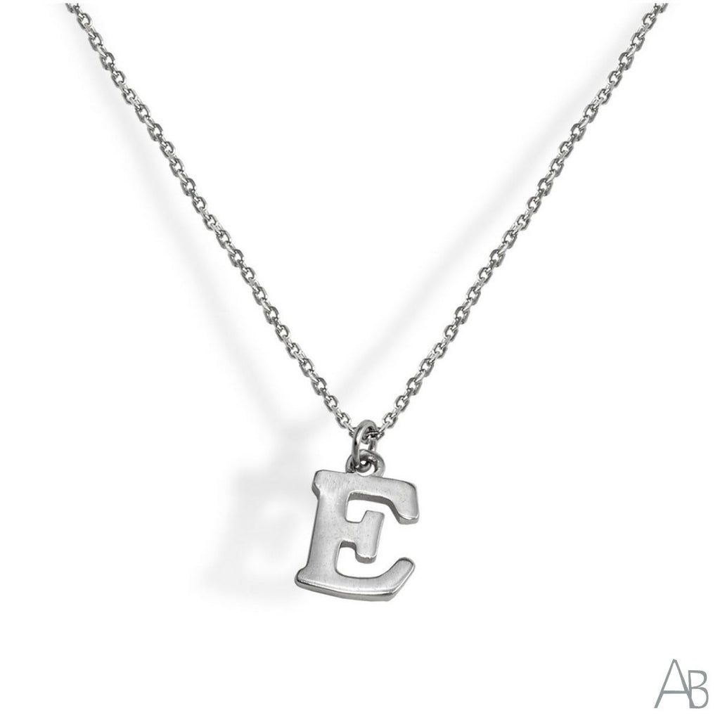 E silver store necklace