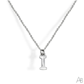 COLLIER LETTRE I EN ARGENT