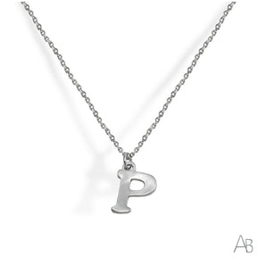 COLLIER LETTRE P EN ARGENT