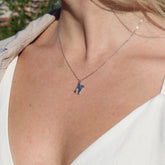 SILVER NECKLACE LETTER N