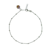SILVER ANKLET WITH AGATE